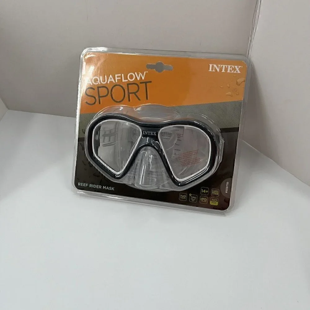 NEW Reef Rider Face Mask INTEX Aqua Adult Ages 14+ Flow Sport Latex Free No PVC